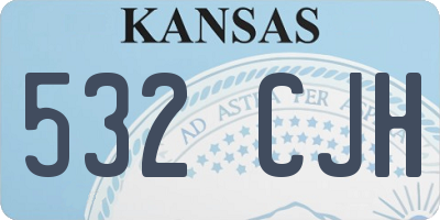 KS license plate 532CJH