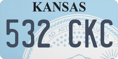 KS license plate 532CKC