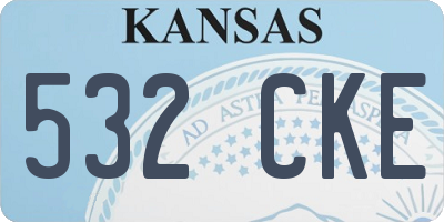 KS license plate 532CKE