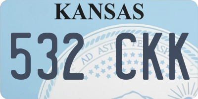 KS license plate 532CKK
