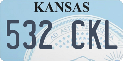 KS license plate 532CKL