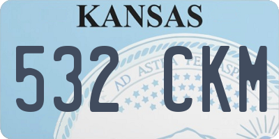 KS license plate 532CKM
