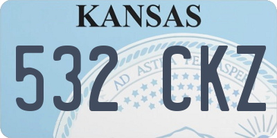 KS license plate 532CKZ