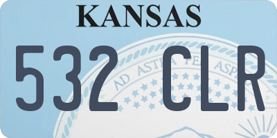 KS license plate 532CLR