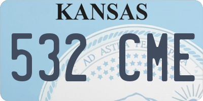 KS license plate 532CME