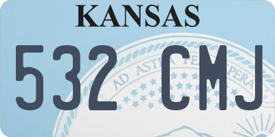 KS license plate 532CMJ