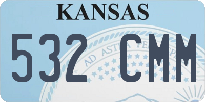KS license plate 532CMM
