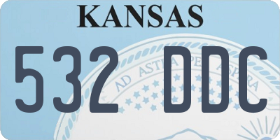 KS license plate 532DDC