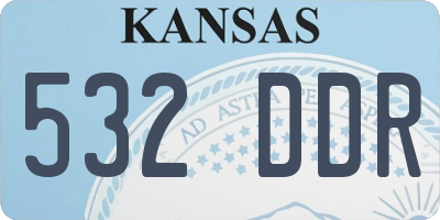 KS license plate 532DDR