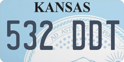 KS license plate 532DDT