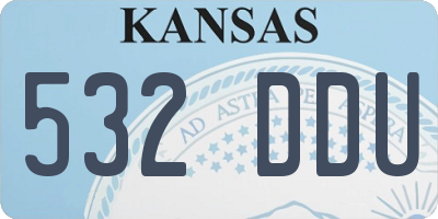 KS license plate 532DDU