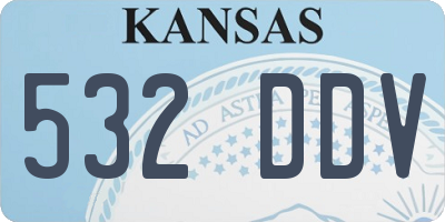 KS license plate 532DDV