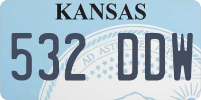 KS license plate 532DDW