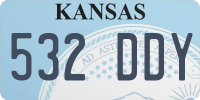KS license plate 532DDY