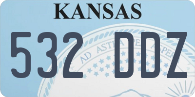 KS license plate 532DDZ