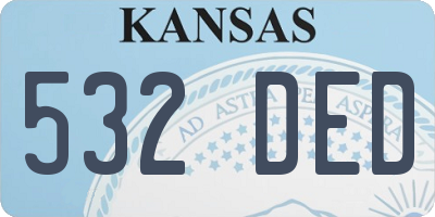 KS license plate 532DED