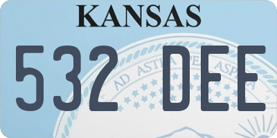 KS license plate 532DEE