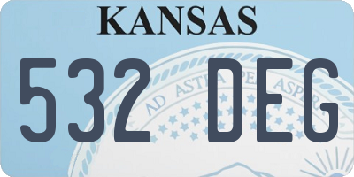 KS license plate 532DEG