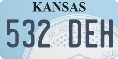 KS license plate 532DEH