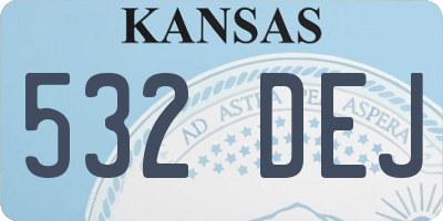 KS license plate 532DEJ