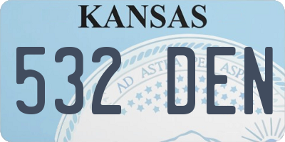 KS license plate 532DEN