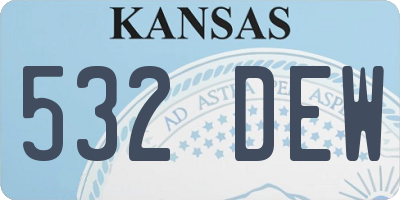 KS license plate 532DEW