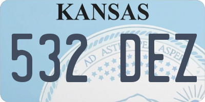 KS license plate 532DEZ