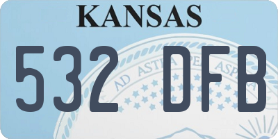 KS license plate 532DFB