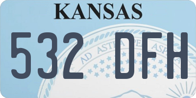 KS license plate 532DFH