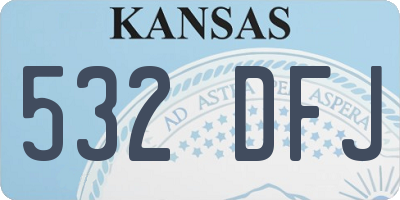 KS license plate 532DFJ