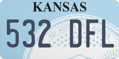 KS license plate 532DFL