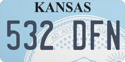 KS license plate 532DFN