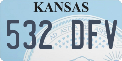 KS license plate 532DFV