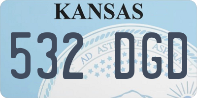 KS license plate 532DGD