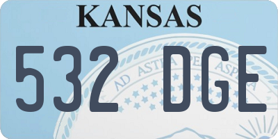 KS license plate 532DGE