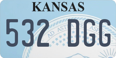 KS license plate 532DGG