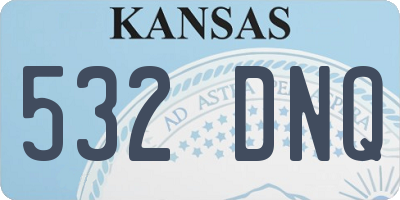 KS license plate 532DNQ