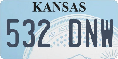 KS license plate 532DNW