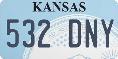 KS license plate 532DNY