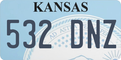 KS license plate 532DNZ