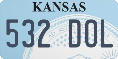 KS license plate 532DOL