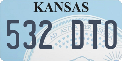 KS license plate 532DTO