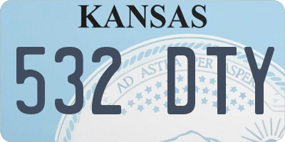 KS license plate 532DTY