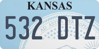 KS license plate 532DTZ