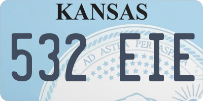KS license plate 532EIE