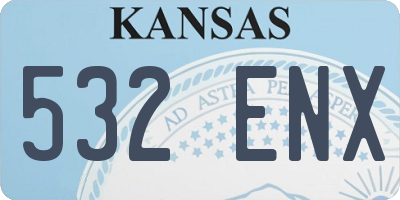 KS license plate 532ENX