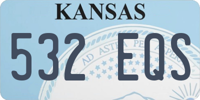 KS license plate 532EQS