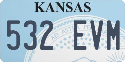 KS license plate 532EVM