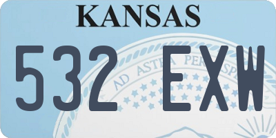 KS license plate 532EXW