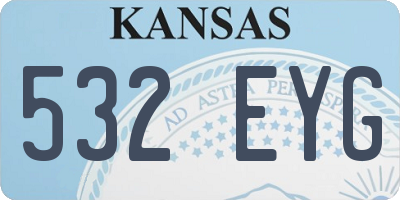 KS license plate 532EYG